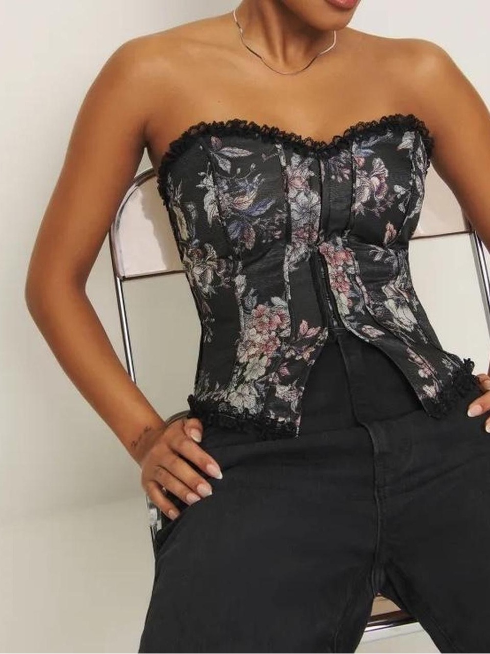 Reformation Idalia Top in Night Woods